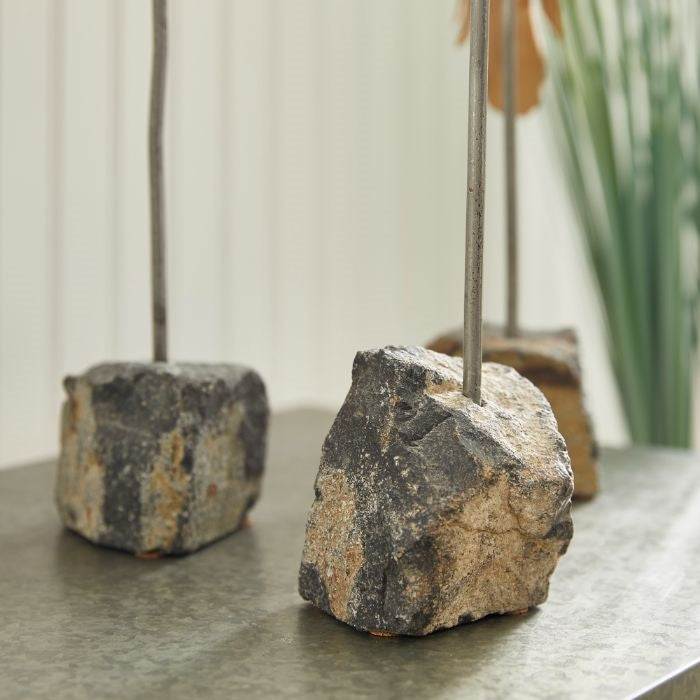 natural rustic flock of birds sculpture set
