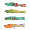 Recycled Wood Antique Fish / set of 4