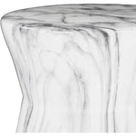 black gray white marble-like garden stool