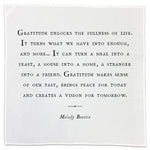 Cotton Napkins - Gratitude Series (set of 10) Assorted Messages