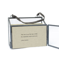 metal picture frame card holder rustic horizontal