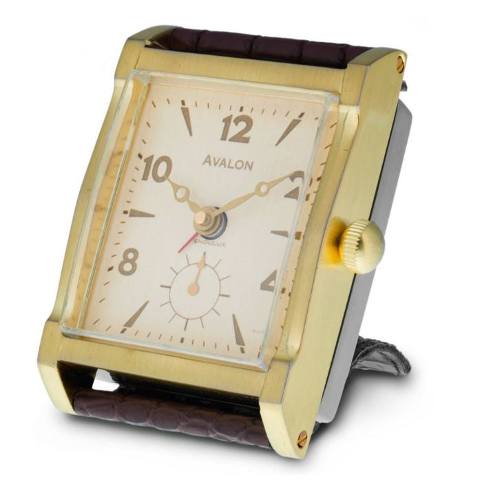 gold brown traditional alarm clock