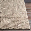 tan area rug no pile transitional