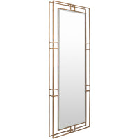 large antique gold double framed beveled mirror