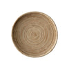 natural handwoven cane trays round set coastal