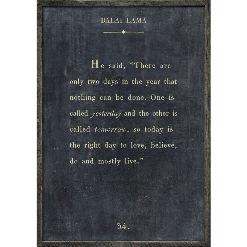 book poetry wall artwork art rustic wood frame grey gray cream white charcoal weathered print quote letter excerpt author poet