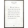 book poetry wall artwork art rustic wood frame grey gray cream white charcoal weathered print quote letter excerpt author poet