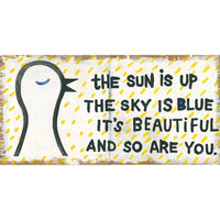 canvas wrapped wall art two panel bird yellow blue