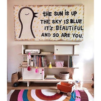 canvas wrapped wall art two panel bird yellow blue