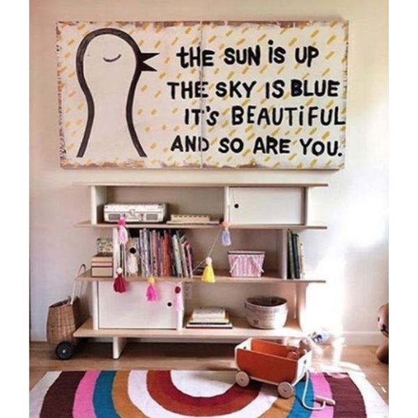 canvas wrapped wall art two panel bird yellow blue