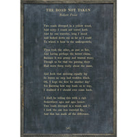 book poetry wall artwork art rustic wood frame grey gray cream white charcoal weathered print quote letter excerpt author poet