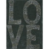 LOVE quotes bubble letters black + white gallery wrap wall art
