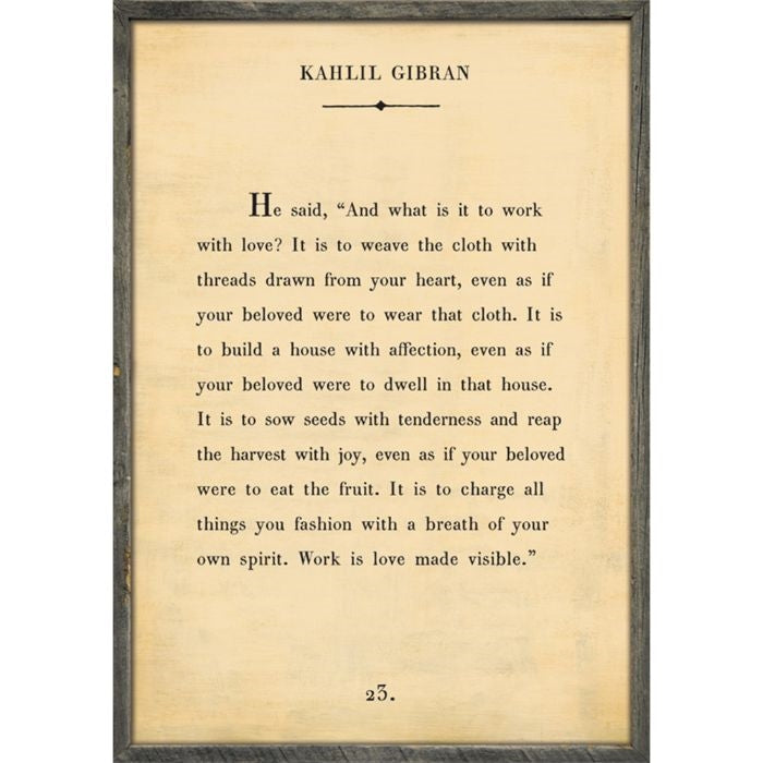 framed wall art kahlil gibran