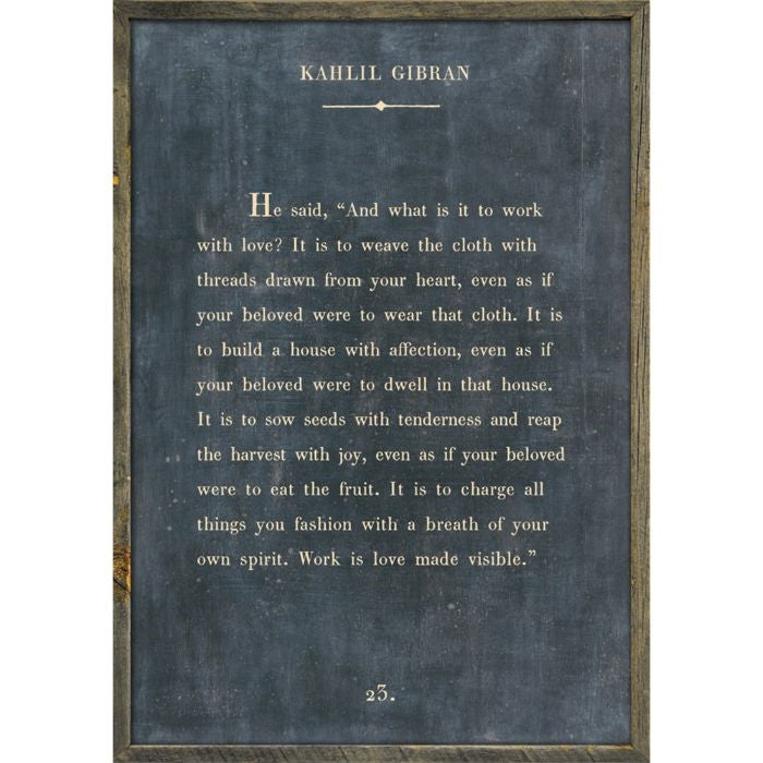framed wall art kahlil gibran