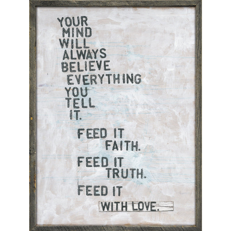 faith truth love text cream black wall art