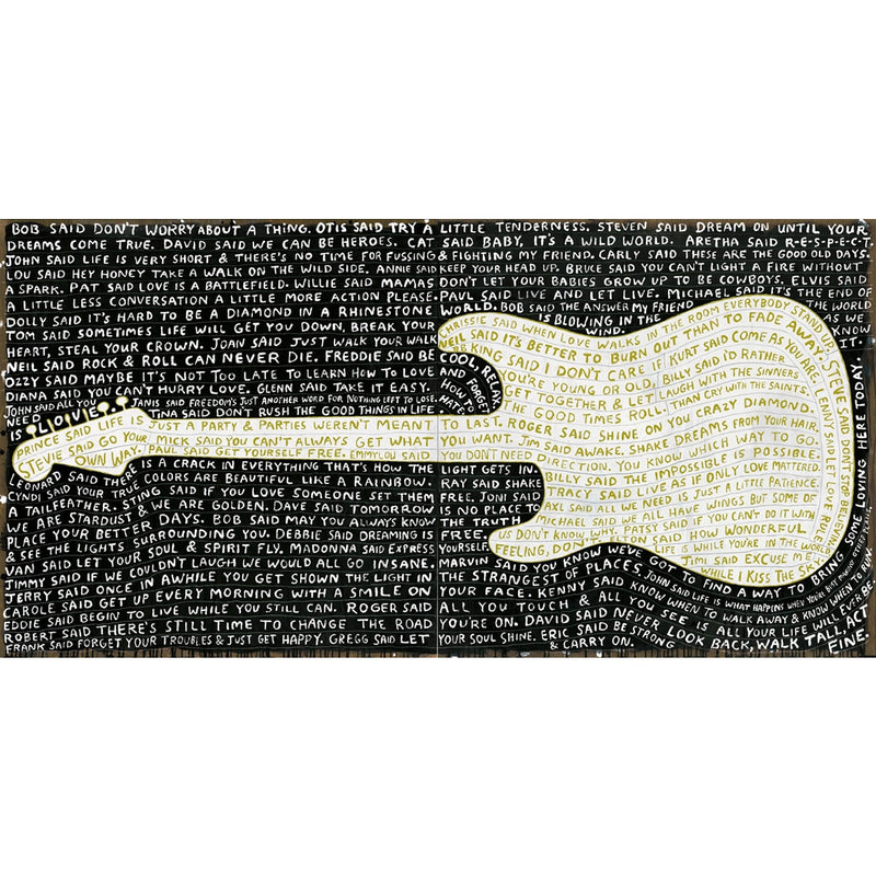 white grey black guitar word art panels music legends Chartreuse
