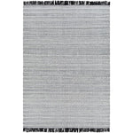 area rug fringe black grey off-white indoor/outdoor
