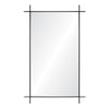 stainless steel rectangle mirror black nickel non beveled