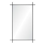 stainless steel rectangle mirror black nickel non beveled