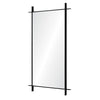 stainless steel rectangle mirror black nickel non beveled