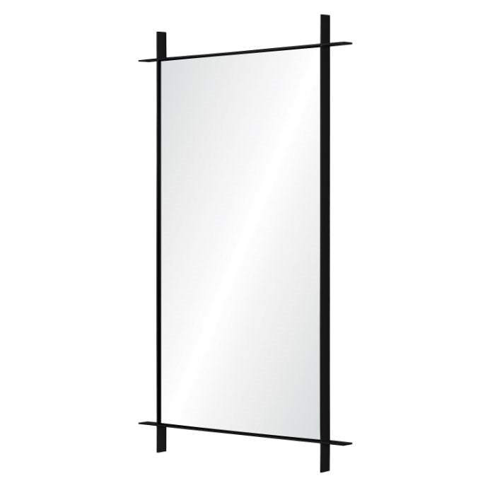 stainless steel rectangle mirror black nickel non beveled