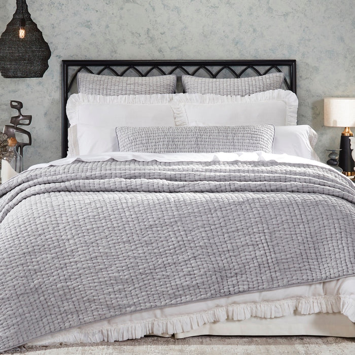 gray cotton quilt textured 