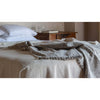 natural tan throw blanket hand loomed black