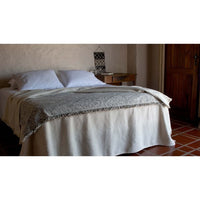 natural tan throw blanket hand loomed black