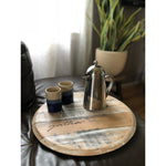 rustic lazy susan wood round