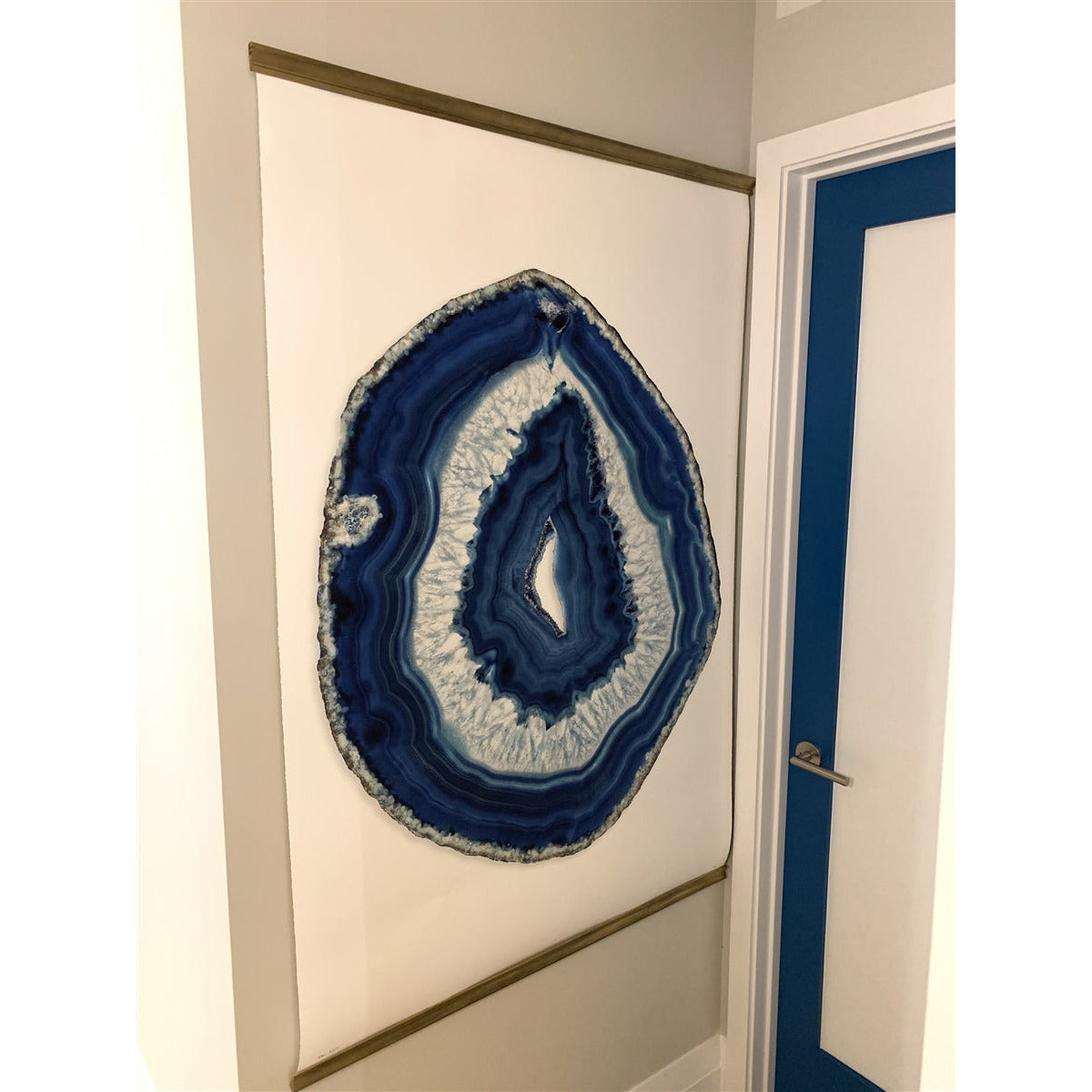blue oversized agate photography art framed