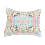 water colors abstract patterns duvet pillow sham pink teal