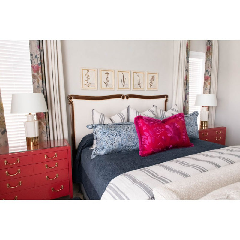 Barnard King Headboard Grey Victoria Gold
