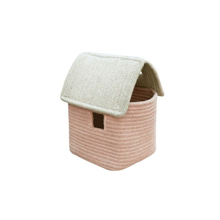 play basket neutral house toy decor