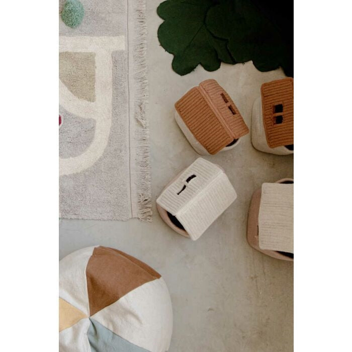 play basket neutral house toy decor