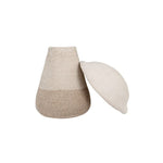 medium mushroom basket neutral cream decor
