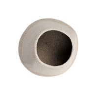 medium mushroom basket neutral cream decor