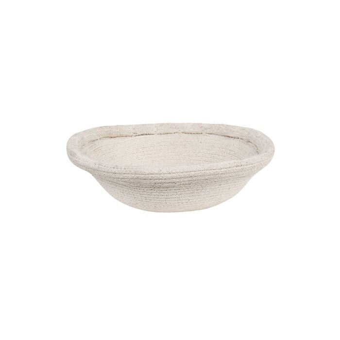 medium mushroom basket neutral cream decor