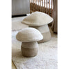medium mushroom basket neutral cream decor