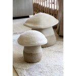 medium mushroom basket neutral cream decor