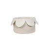 basket round petal edge ivory