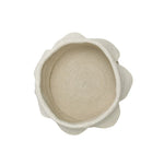 basket round petal edge ivory