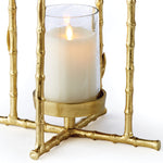 Unique gold candle holder