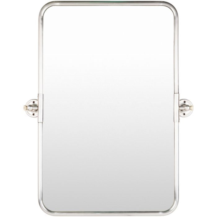silver finished brass wall mirror