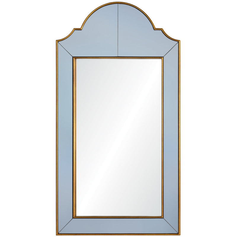 Unique blue and gold wall mirror