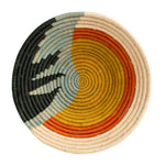 bright colored plate woven round