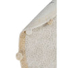 round rug honey neutral pom trim