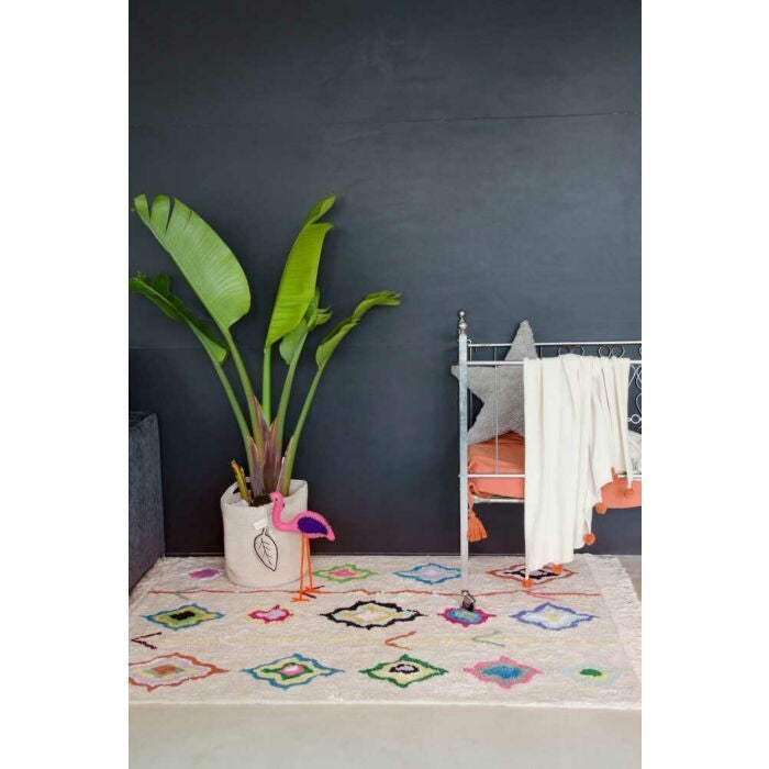 area rug rectangle multi color cream fringe