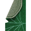 green monstera leaf rug cream