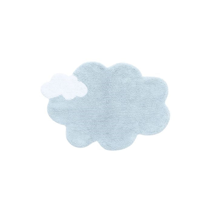 blue rug cloud white playroom decor