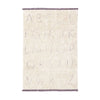natural ABC area rug black tan playroom